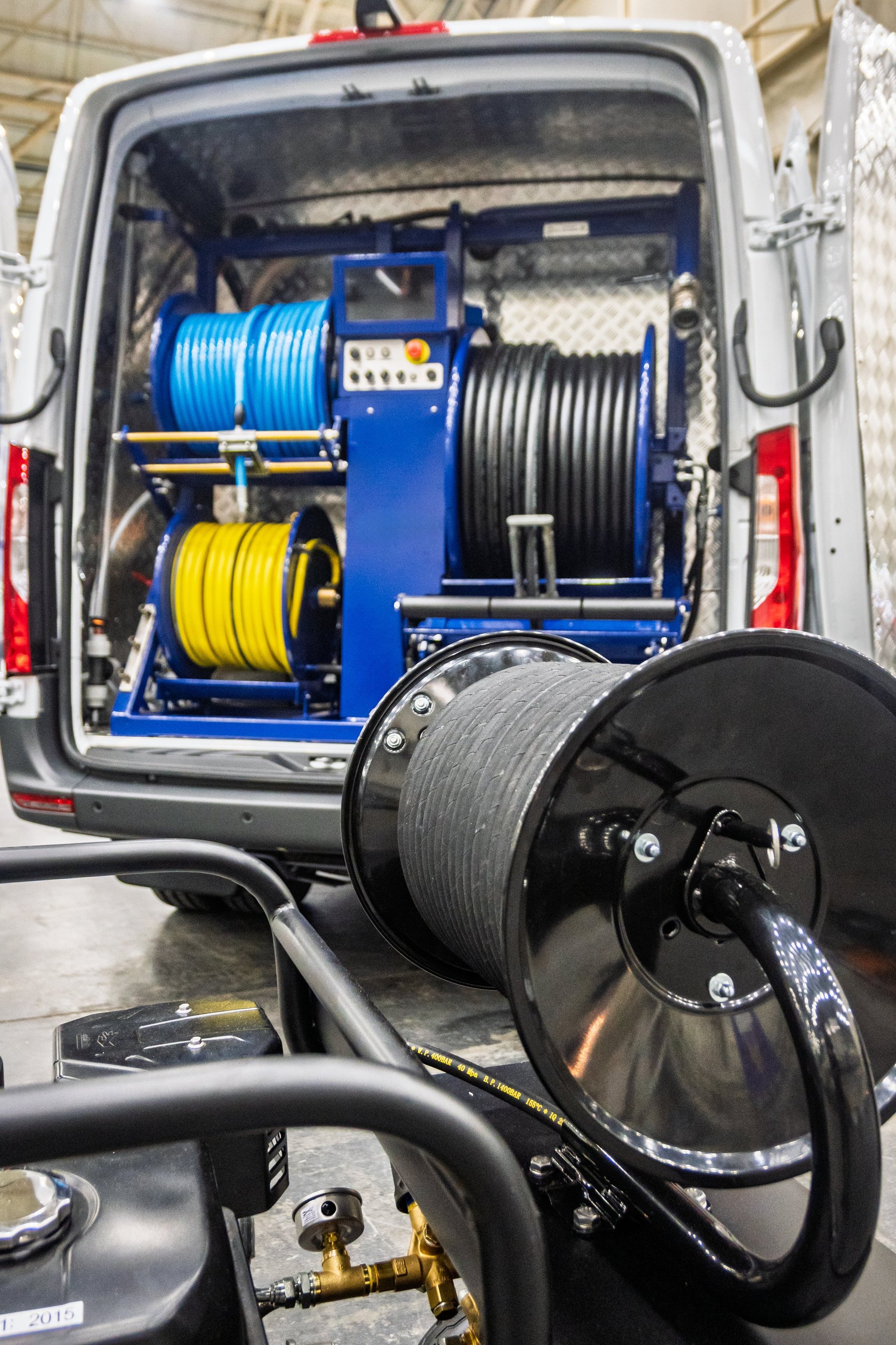Professional drain jetting equipment