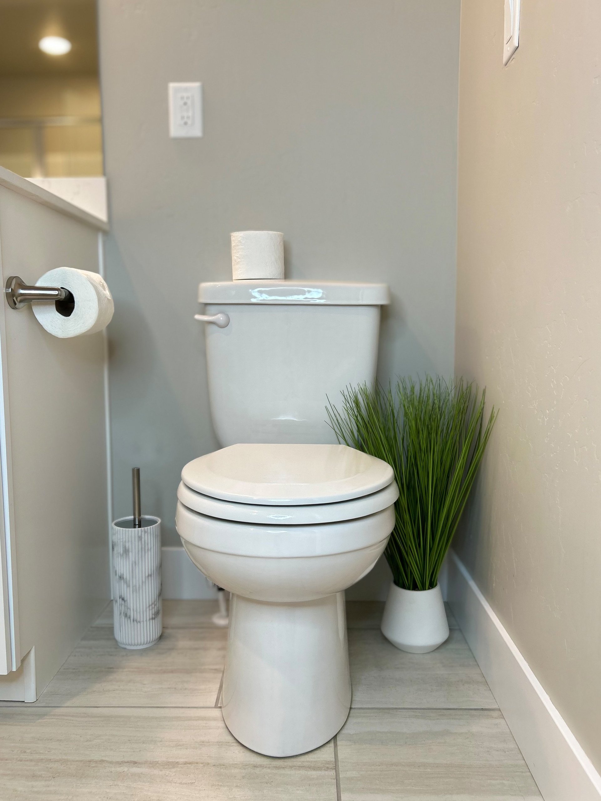 Modern bathroom plumbing
